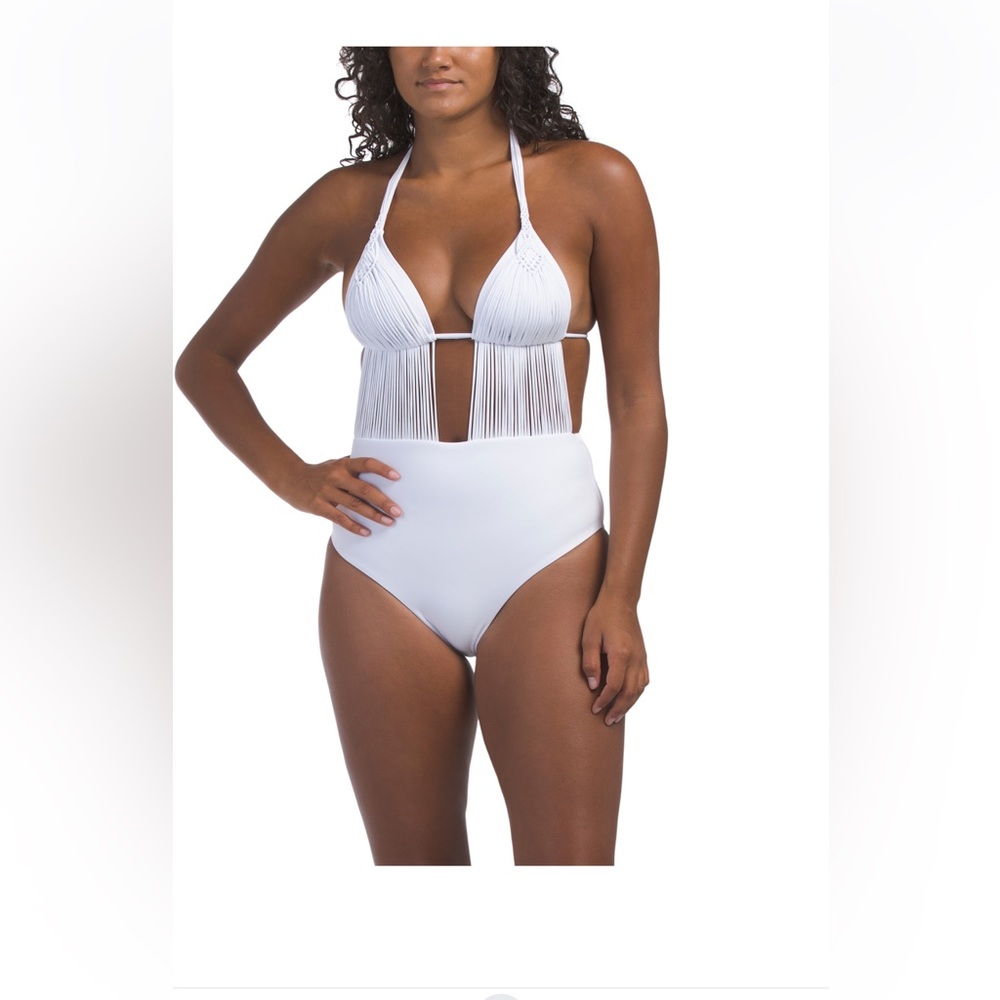 PQ SWIM Mila One-piece Swimsuit. Bathing Suit. White. Size L.
